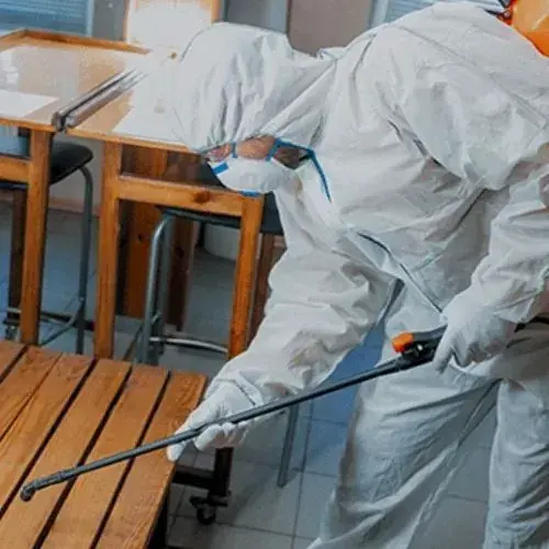 Antimicrobial after a sewage backup in a Malibu, CA home