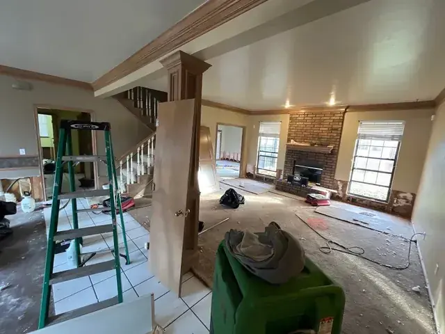 Clearing water from a tile floor in a Malibu, CA home