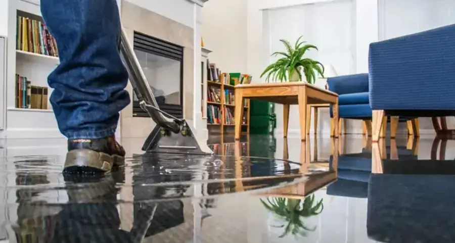 Restoration technicians drying a water damaged Malibu, CA home