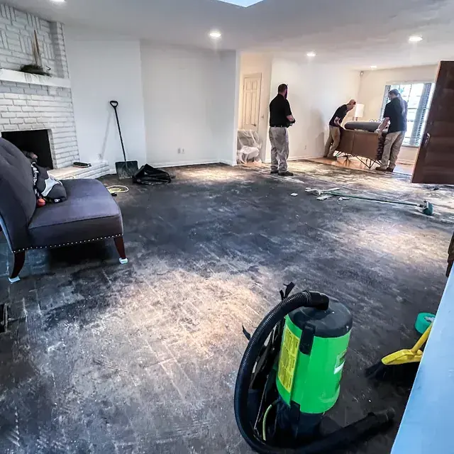 A Malibu coast home dried out after water damage