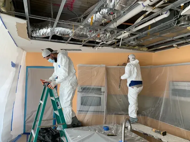 Mold contained and removed in a Malibu home